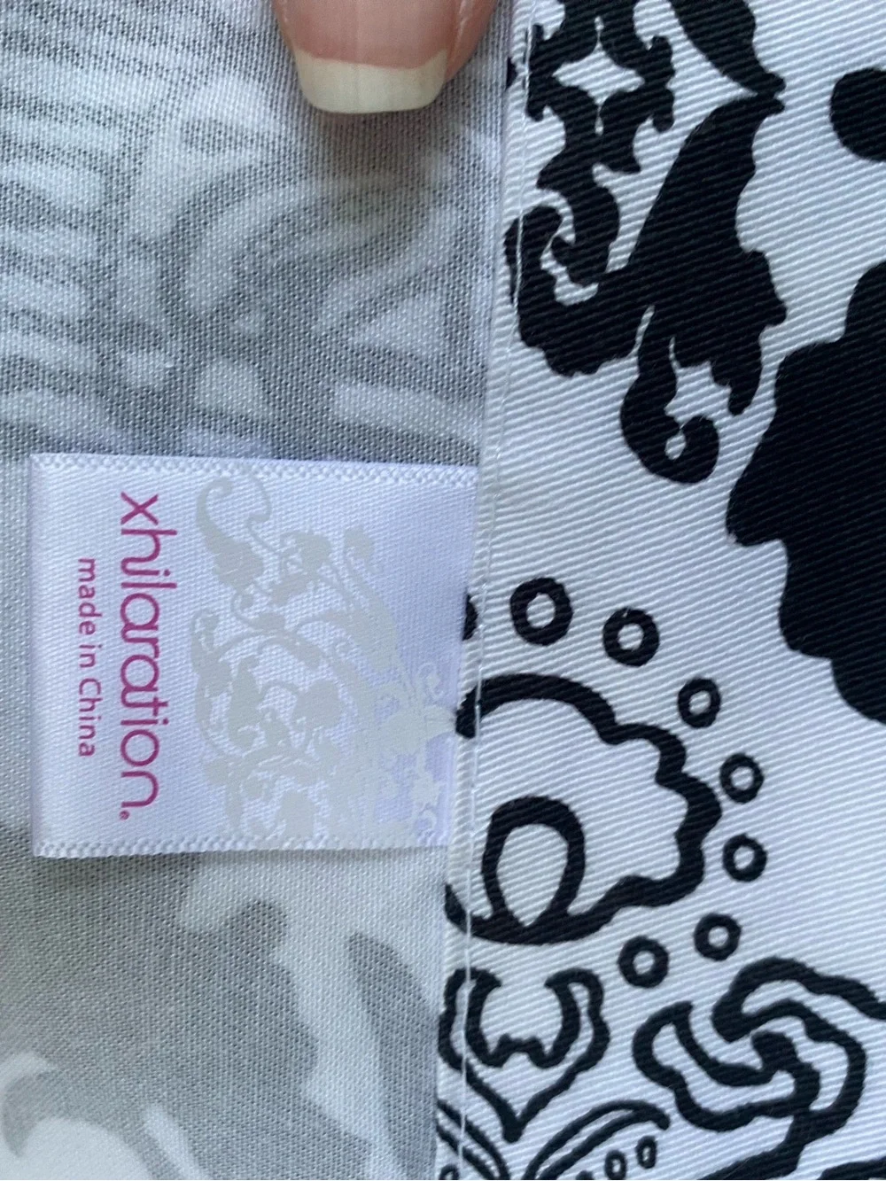 Black White Chandelier Damask Cotton Curtain Panels - Pair of 2